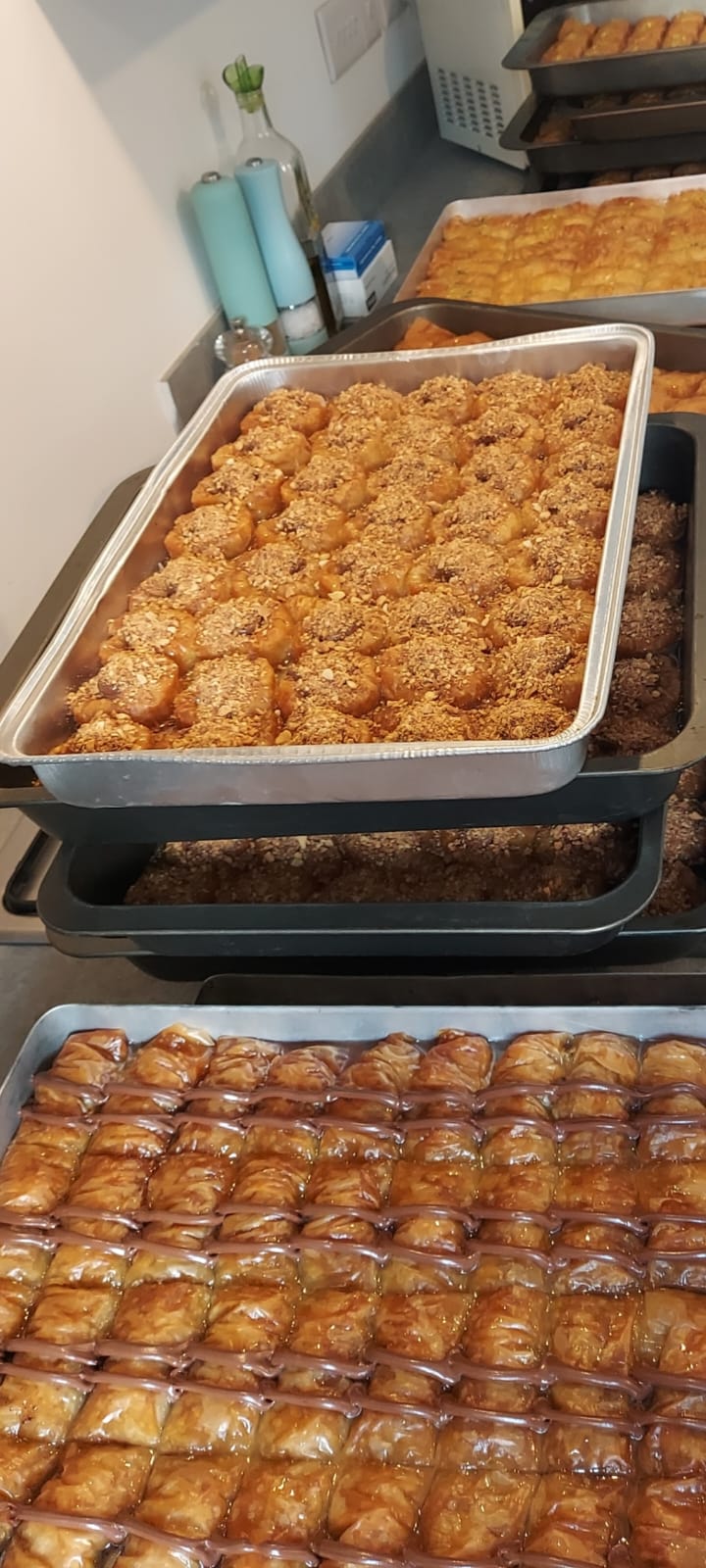 Tray of walnut roll pastries